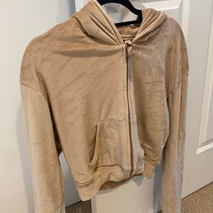 Skims velour cropped jacket